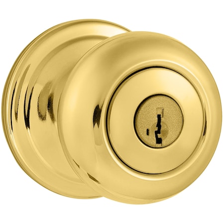 Kwikset Clear Pack Juno Entry Lock SmartKey W/ RCAL Latch and RCS Strike Bright Brass Finish CP740J-3S